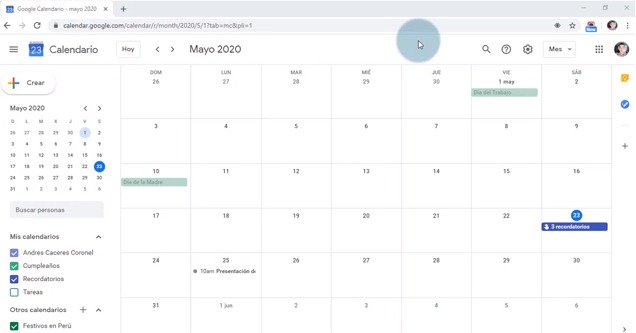 Cómo buscar en Google Calendar