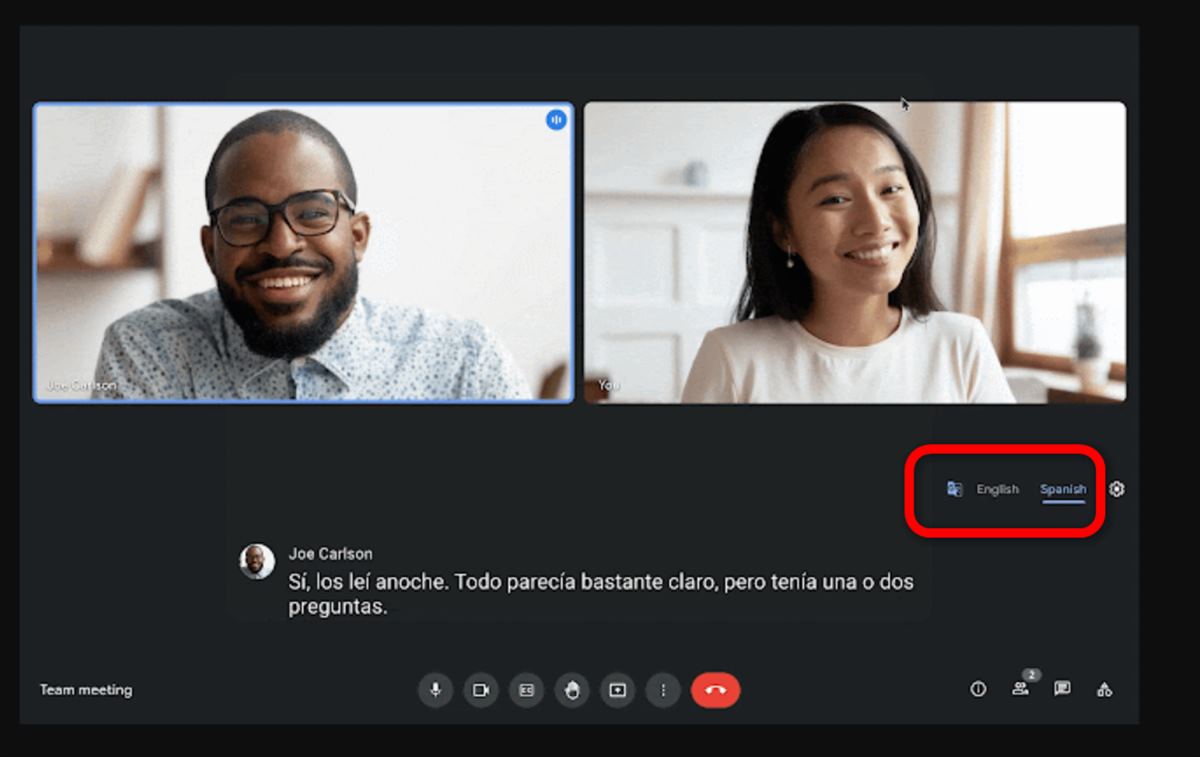 Google Meet subtitulará las reuniones en inglés y las traducirá al español