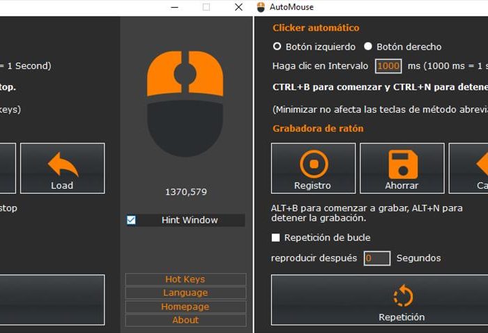 Automouse, para repetir acciones del ratón de forma automática