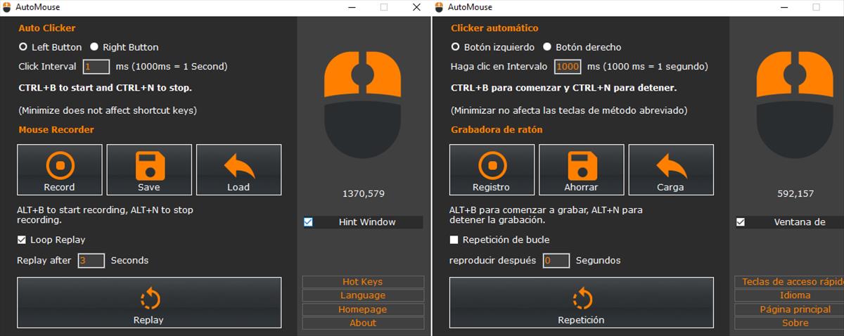 Automouse, para repetir acciones del ratón de forma automática